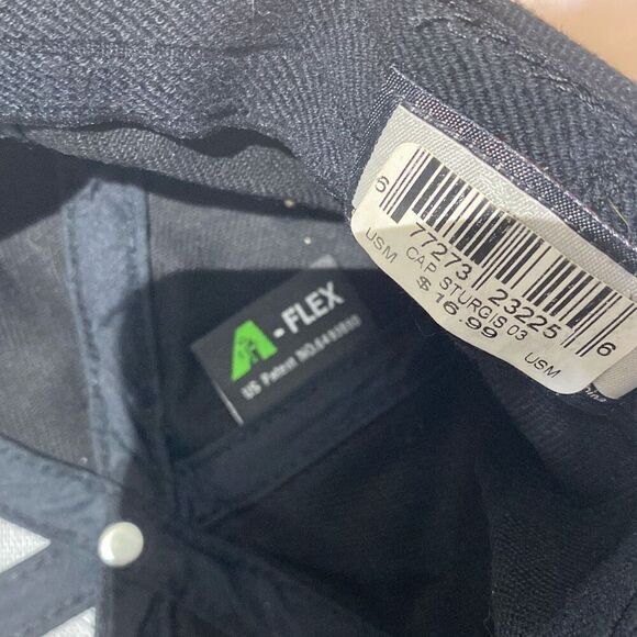 Men's Black 63rd Annual Sturgy Motorcycle Rally 2003 A-Flex Cap Hat Medium - Picture 10 of 10